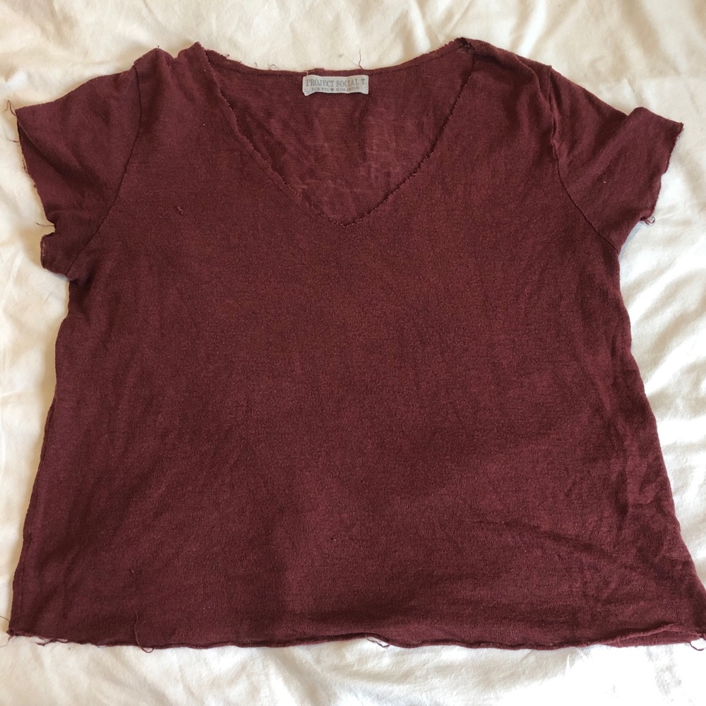 UO Project Social T textured knit v-neck